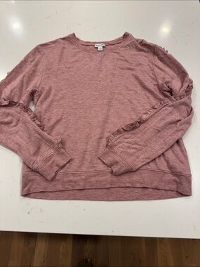 Splendid Heathered Mauve Pink Crewneck Top